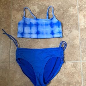 Athleta mix and match blue bikini SMALL